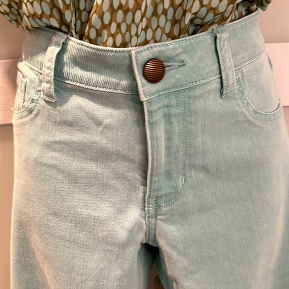 CAbi Mint Teal Stretch Skinny Jeans Low Rise Size 8 Style 322 - Picture 5 of 12